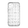 Silicone Case With Emoji for iPhone 12 Pro - Color: Clear