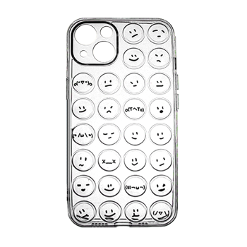 Silicone Case Emoji for iPhone 13 - Color: Clear