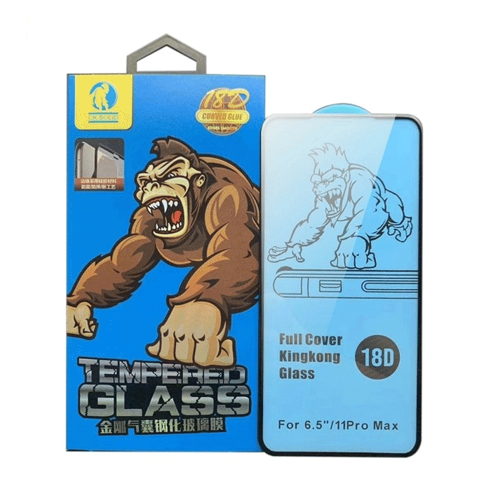 Screen Protector Tempered Glass 9H/18D Full Cover Full Glue 0.3mm for Samsung Galaxy G960F S9 - Color: Black