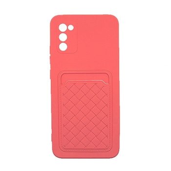 Θήκη Πλάτης Σιλικόνης για Samsung A02s - Χρώμα : Ροζ
