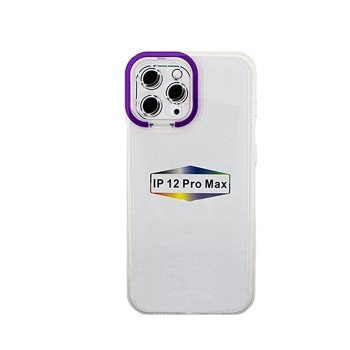 Fashion Candy Color With Colored Frame Camera For Iphone 12 Pro Max - Color: Purple