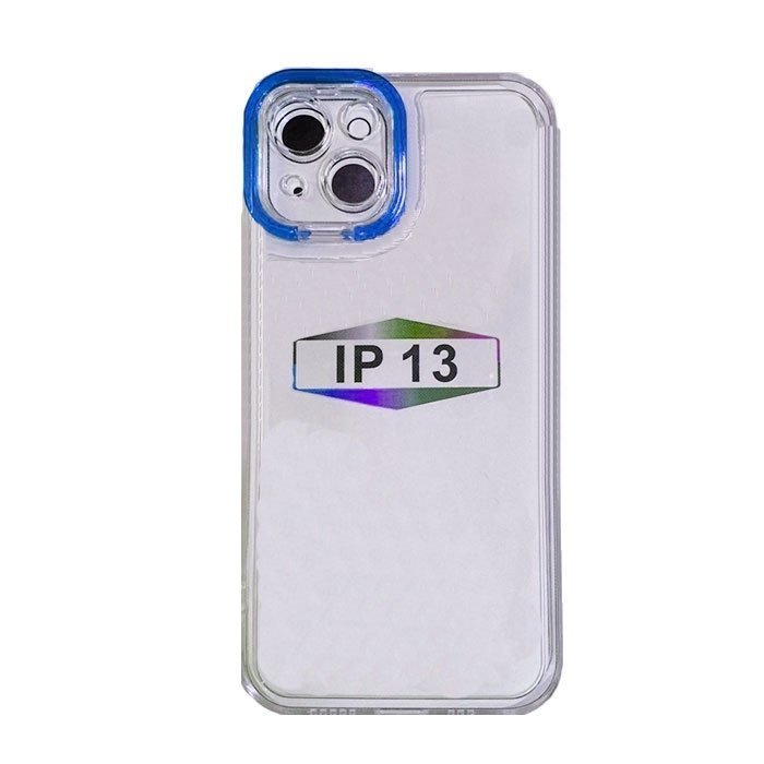 Fashion Candy Color With Colored Frame Camera For Iphone 13 - Color: Dark Blue