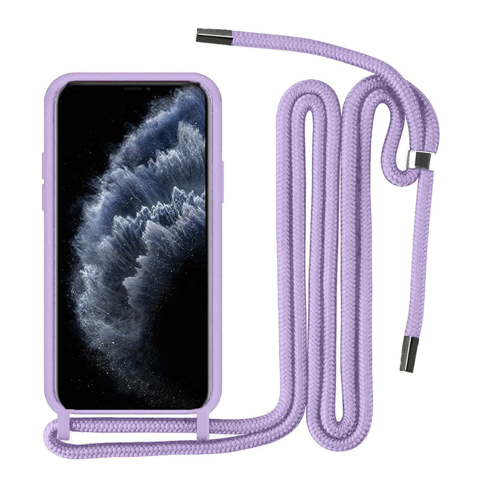 Back Cover  Silicone With Strap For Iphone X/XS - Color: Purple