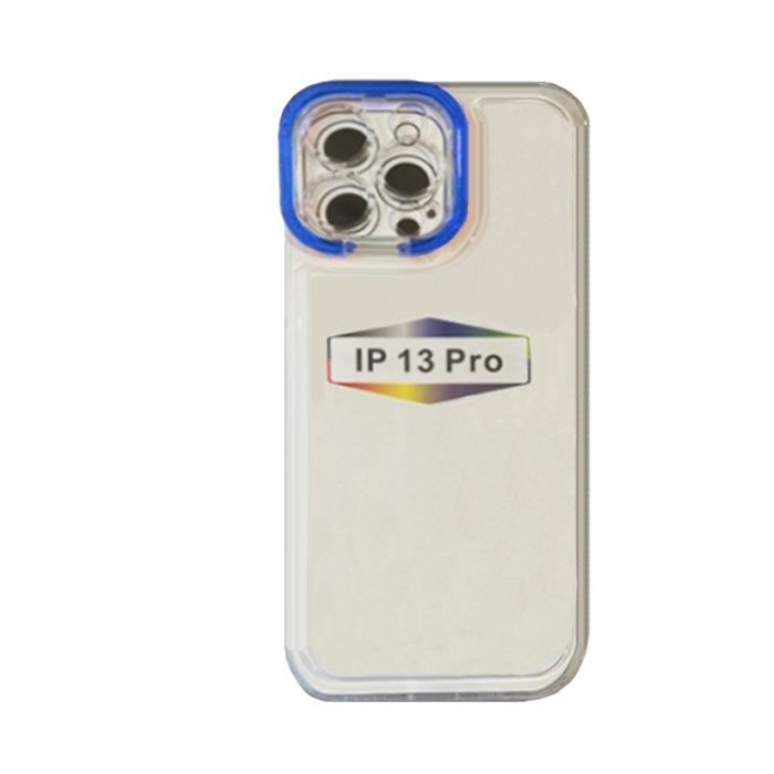 Fashion Candy Color With Colored Frame Camera For  Iphone 13 Pro - Color : Dark Blue