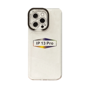 Fashion Candy Color With Colored Frame Camera For Iphone 13 Pro - Color: Black