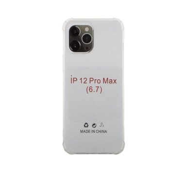 Silicone Case Anti Shock 1.5mm for iPhone 12 Pro Max  - Color: Clear