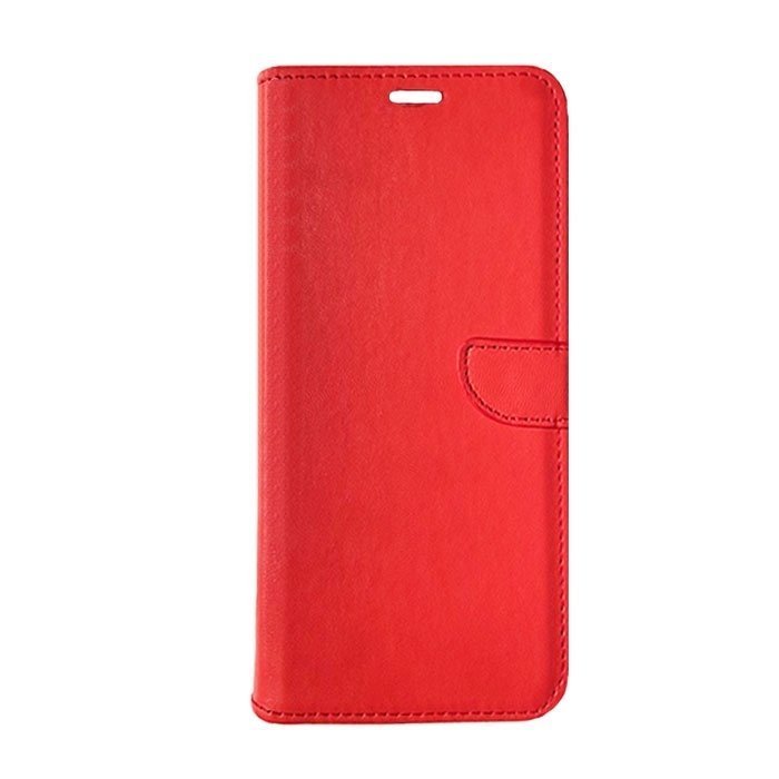 Leather Book Case with Clip for Realme C11 2021 - Color: Red