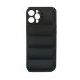 Silicone Back Cover wavy for Apple IPhone 12 Pro Max - Color: Black