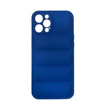 Silicone Back Cover wavy for Apple IPhone 12 Pro Max - Color: Blue