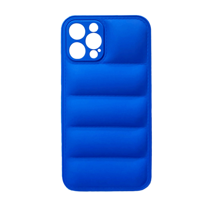 Silicone Back Cover wavy for Apple IPhone 12 Pro - Color: Blue