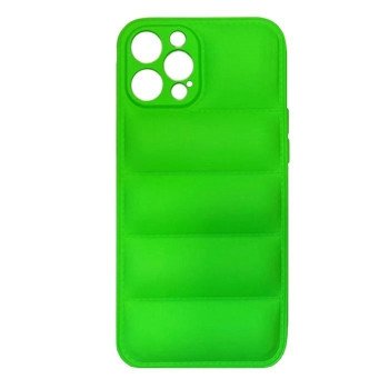 Silicone Back Cover wavy for Apple IPhone 12 Pro Max - Color: Green