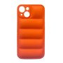 Silicone Back Cover wavy for Apple IPhone 13 - Color: Orange
