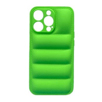 Silicone Back Cover wavy for Apple IPhone 13 Pro Max - Color: Green