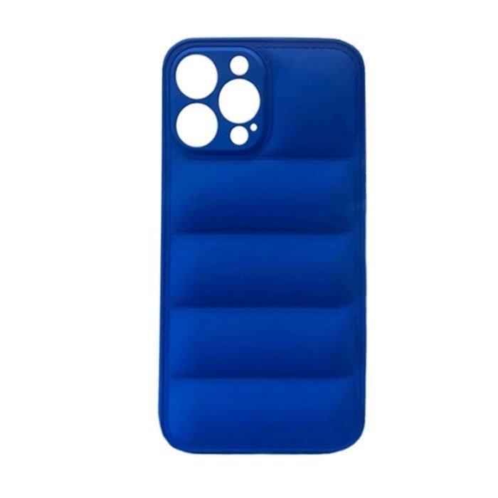 Silicone Back Cover wavy for Apple IPhone 13 Pro - Color: Blue