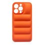 Silicone Back Cover wavy for Apple IPhone 13 Pro Max - Color: Orange