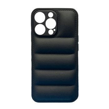 Silicone Back Cover wavy for Apple IPhone 13 Pro - Color: Black