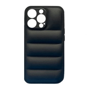 Silicone Back Cover wavy for Apple IPhone 13 Pro Max - Color: Black