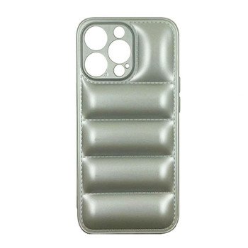 Silicone Back Cover wavy for Apple IPhone 13 Pro - Color: Silver