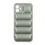 Silicone Back Cover wavy for Apple IPhone 12 - Color: Silver
