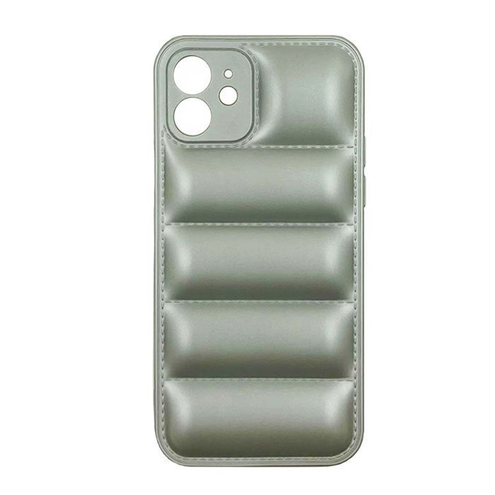 Silicone Back Cover wavy for Apple IPhone 12 Pro - Color: Silver
