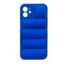 Silicone Back Cover wavy for Apple IPhone 12 - Color: Blue
