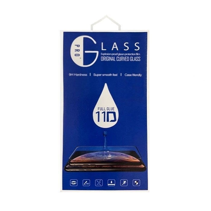 Screen Protector Tempered Glass 11D Full Cover Full Glue 0.3mm for Apple iPhone 14 Pro Max - Color: Black