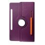 Case Rotating 360 Stand with Pencil Case for Samsung T500 Galaxy Tab A7 - Color: Purple