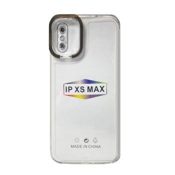 Fashion Candy Color With Colored Frame Camera For Iphone XS MAX - Color: Black