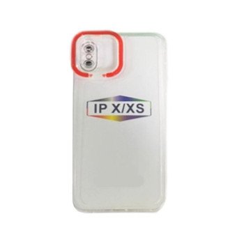 Fashion Candy Color With Colored Frame Camera For Iphone X/XS - Color: Red