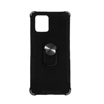 Motomo Tough Armor With Ring Case for Samsung Galaxy A91 - Color: Black