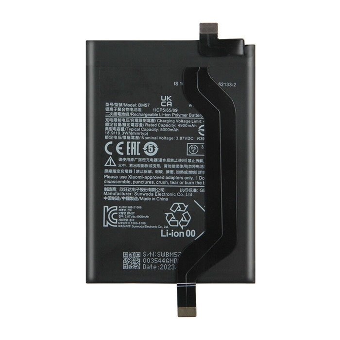 Battery Compatible BM57 for Xiaomi Redmi Note 10 Pro 5000mAh
