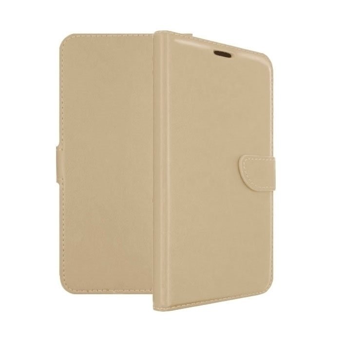 Leather Book Case with Clip for Xiaomi Redmi Note 3 - Color: Gold