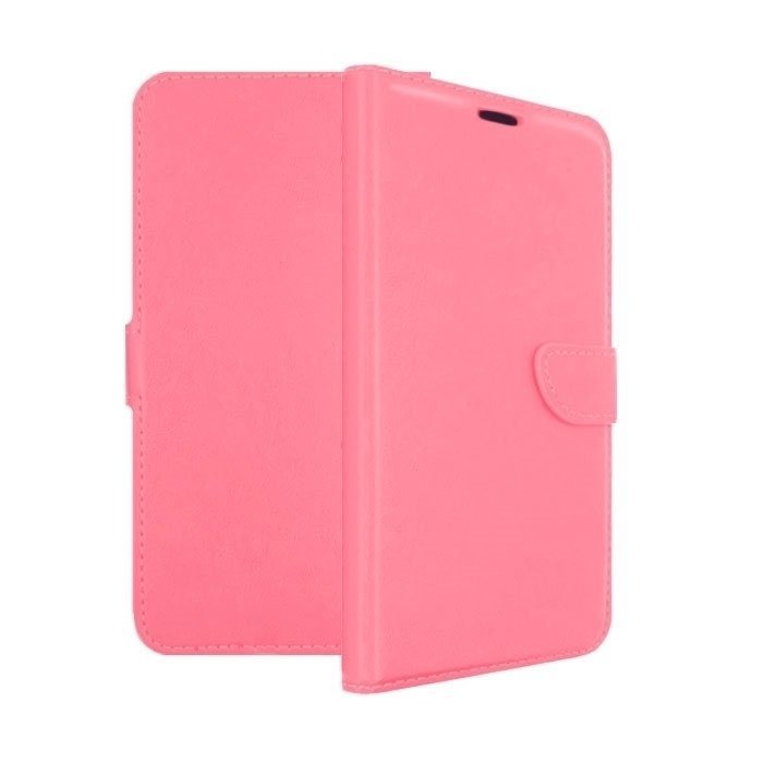 Stand Leather Wallet with Clip for Huawei Y7 2018 - Color: Rose Gold