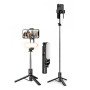 L15 Selfie Stick Mobile Phone Tripod with Bluetooth - Color: Black