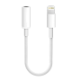 Lightning to Female Jack 3.5mm Headphones Adaptor for iPhone - Color: White