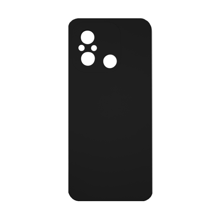 Silicone Back Case Soft For Xiaomi Redmi 12C - Color: Black