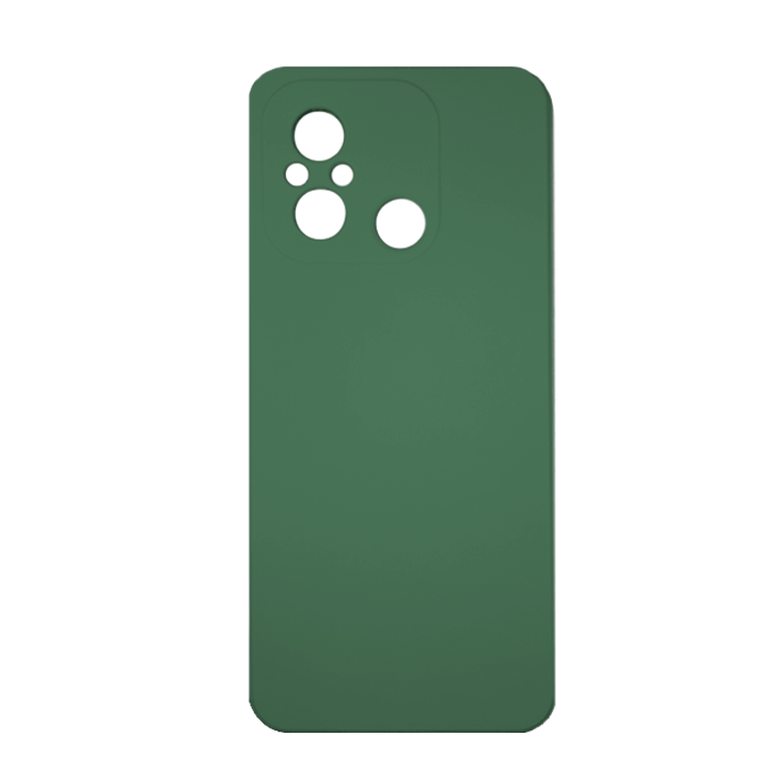 Silicone Back Case Soft For Xiaomi Redmi 12C - Color: Dark Green