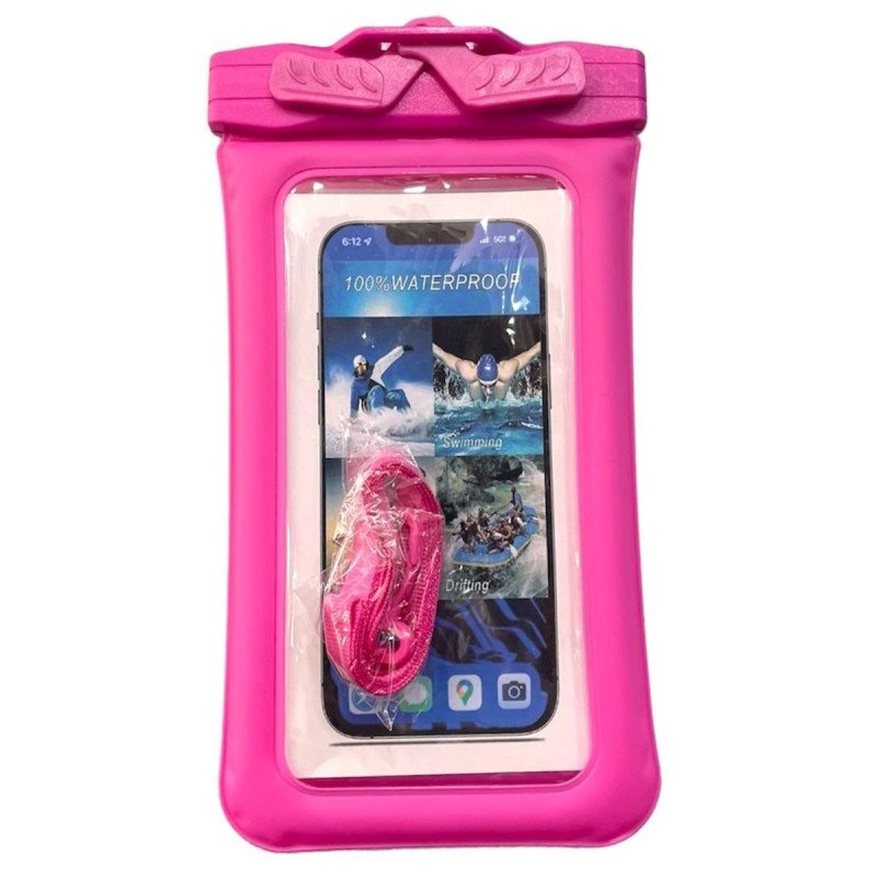 Waterproof Phone Case To 7" - Color: fuchsia