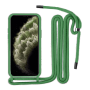 Back Cover Silicone With Strap For Apple iPhone 13 - Color: Dark Green