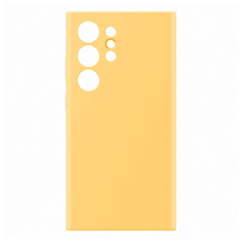 Soft Silicone Back Case For Samsung Galaxy S24 Ultra - Color : Yellow