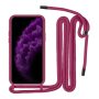 Back Cover Silicone With Strap For Samsung Galaxy A34 - Color: Bordeaux