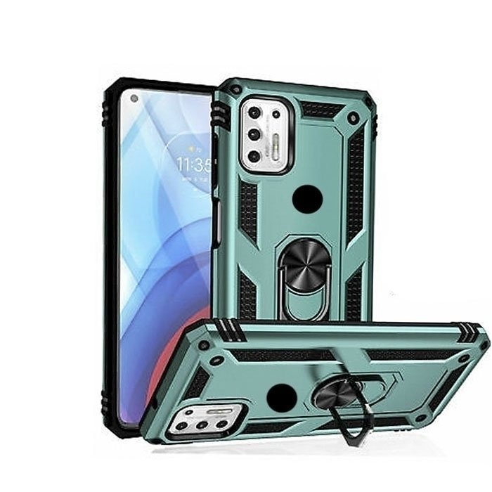 Motomo Tough Armor With Ring Case For iPhone 15 Plus - Color: Green