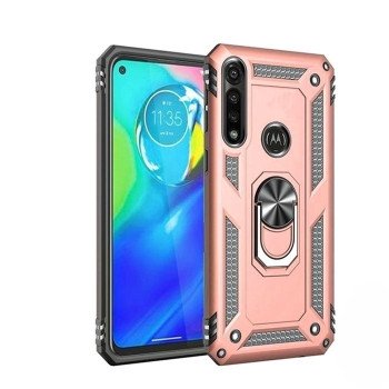 Motomo Tough Armor With Ring Case For Xiaomi Poco F5 5G - Color: Rose Gold