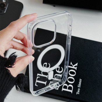 Back Cover Silicone Magsafe For Samsung Galaxy S23 Ultra - Color: Clear