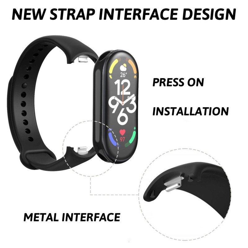 Silicone strap for Xiaomi Mi Band 8 - Orange