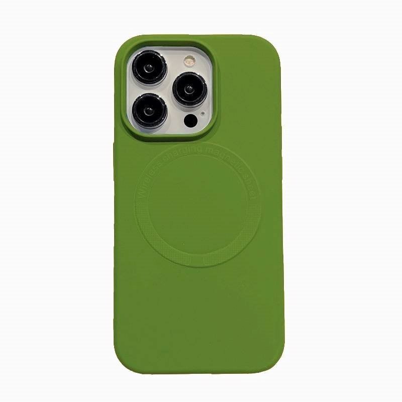 Back Cover Silicone Magsafe For Apple Iphone 13 Pro Max - Color: Green
