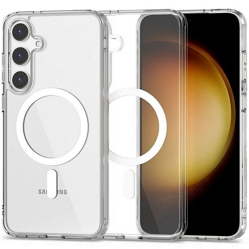 Back Cover Silicone Magsafe For Samsung Galaxy S23 Ultra - Color: Clear