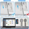 OEM YW-22A Slim Magnetic Phone Holder Swivels 180° for Laptops and Monitors, Adjustable Magnetic Arm - Silver