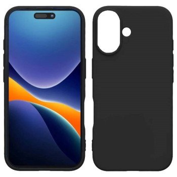 Θήκη Πλάτης Σιλικόνης Soft για Apple iPhone 16  Χρώμα-: Μάυρο