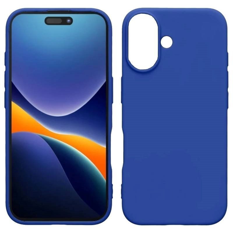 Θήκη Πλάτης Σιλικόνης Soft για Apple iPhone 16  Χρώμα-: Μπλε